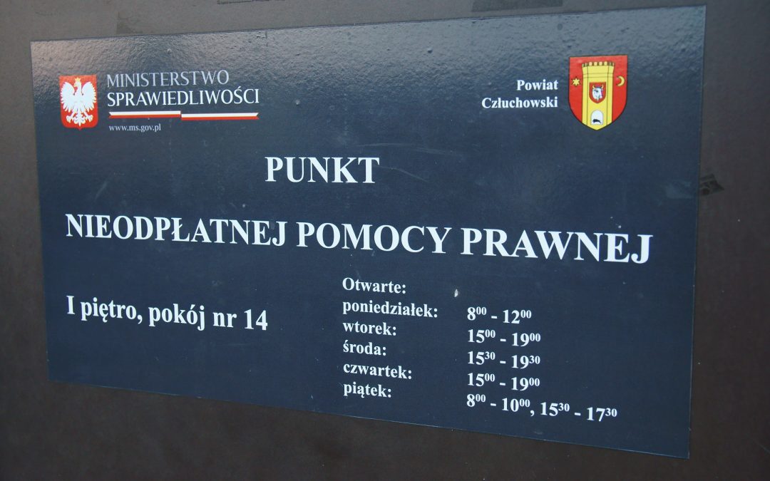 CZŁUCHOWSKIE BIURA BEZPŁATNYCH PORAD PRAWNYCH W 2016 ROKU