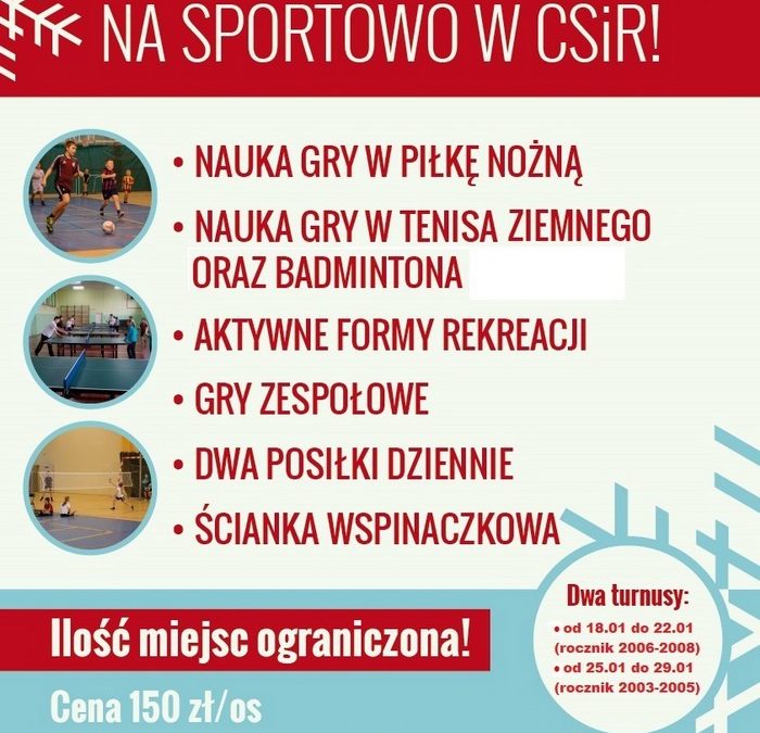 SPORTOWE FERIE W SĘPÓLNIE KRAJEŃSKIM