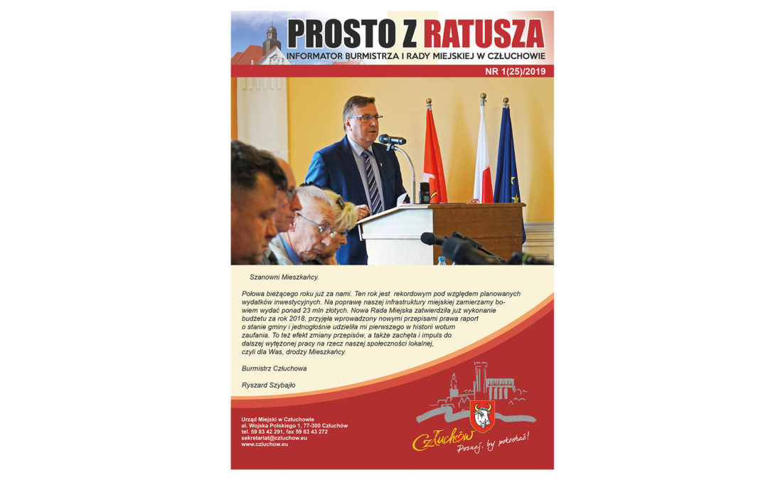 PROSTO Z RATUSZA – Miasto Człuchów – lipiec 2019